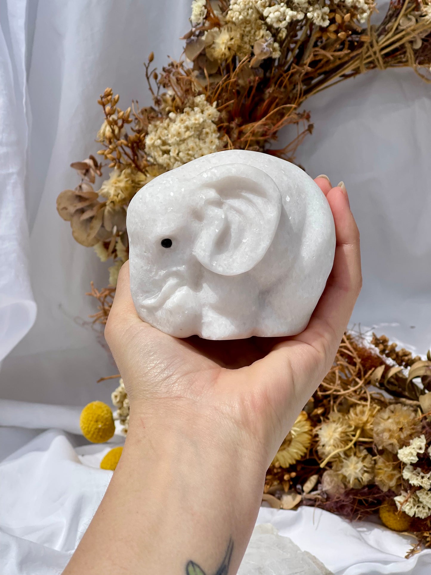 White Jade Elephant