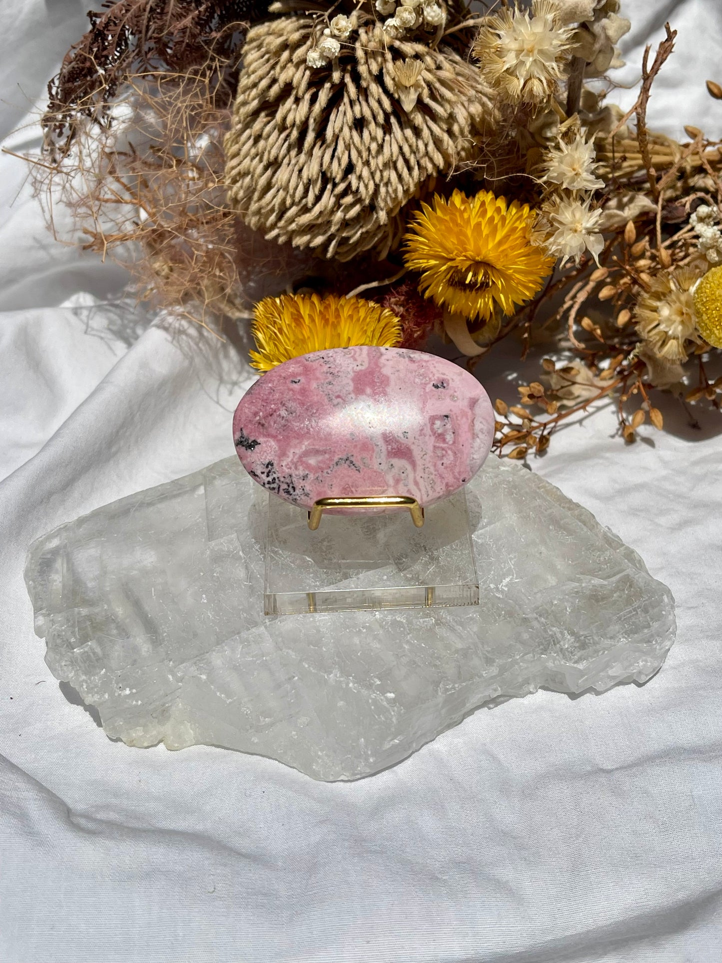 Peruvian Rhodonite Palm Stone #1