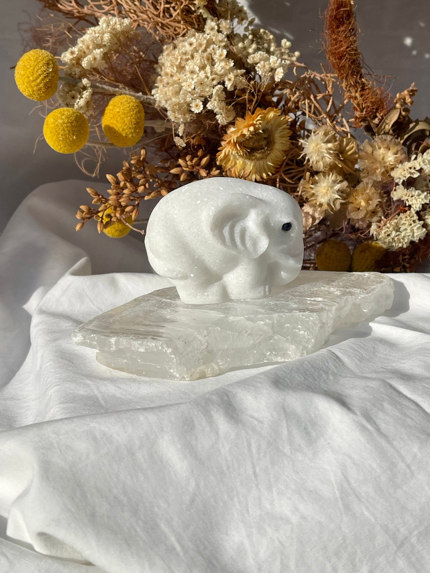 White Jade Elephant