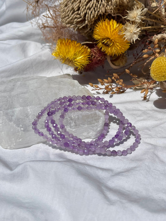 Amethyst Facet Bracelet