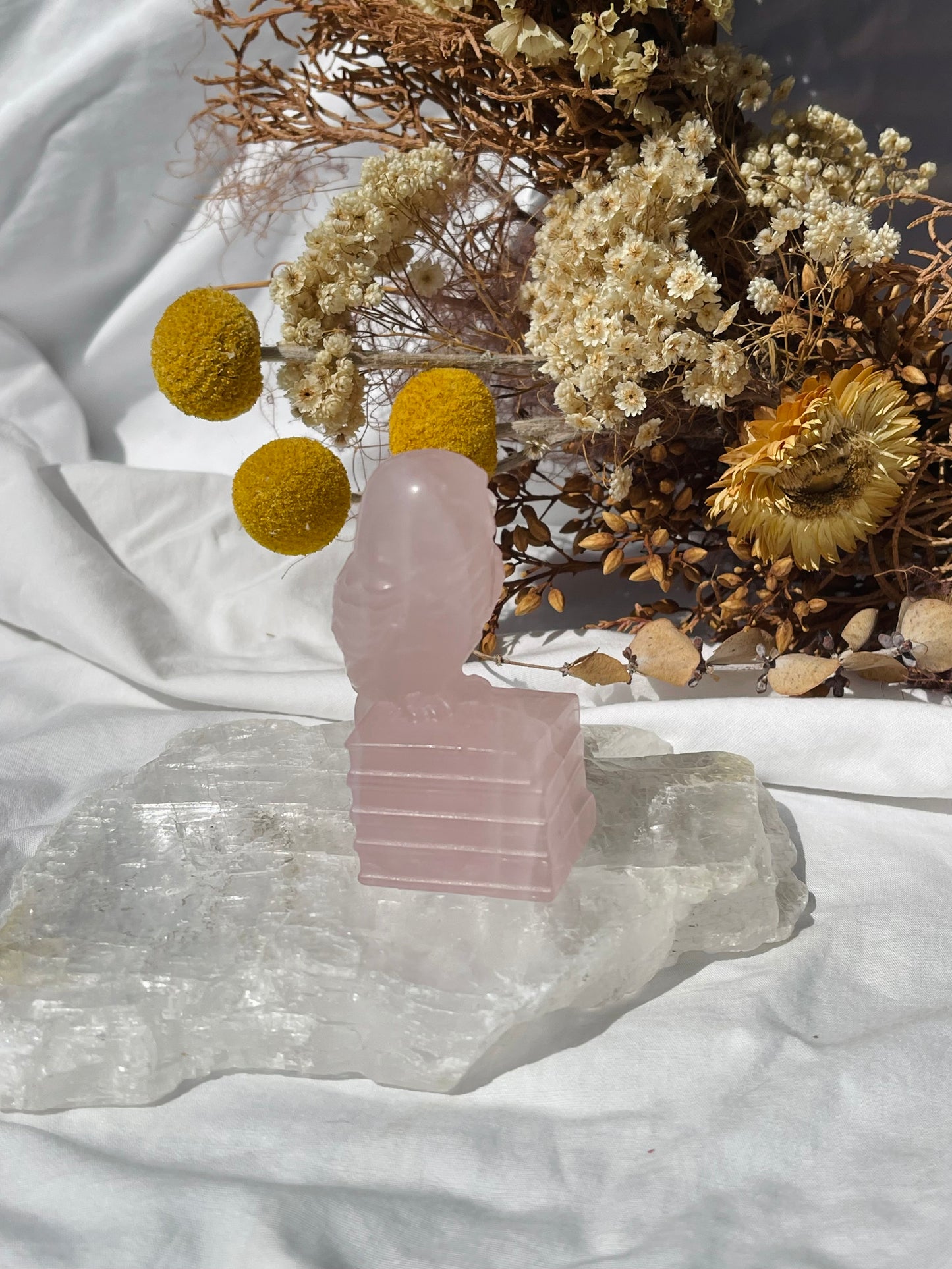 Rose Quartz Owl