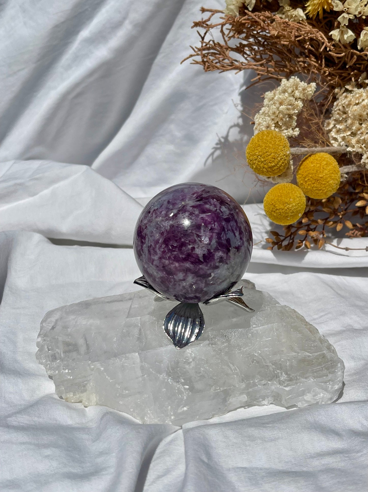 Lepidolite Sphere