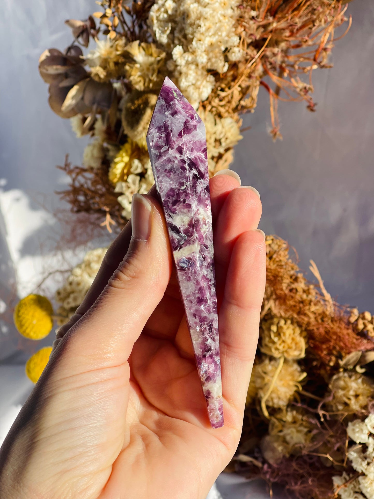 Lepidolite Wand #3