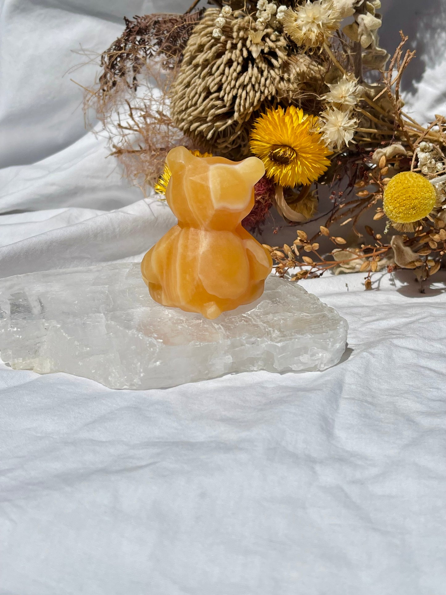 Orange Calcite Bear #2