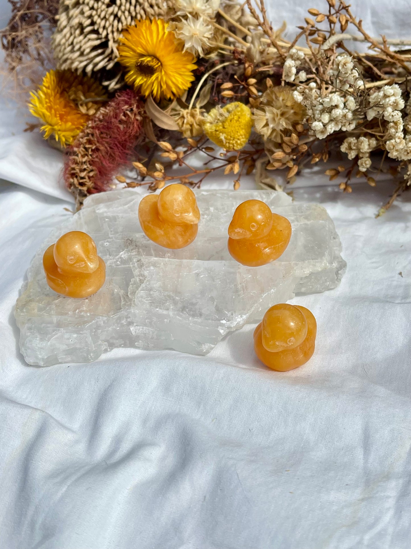 Orange Calcite Mini Duck