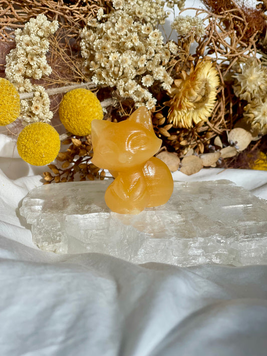 Orange Calcite Fox