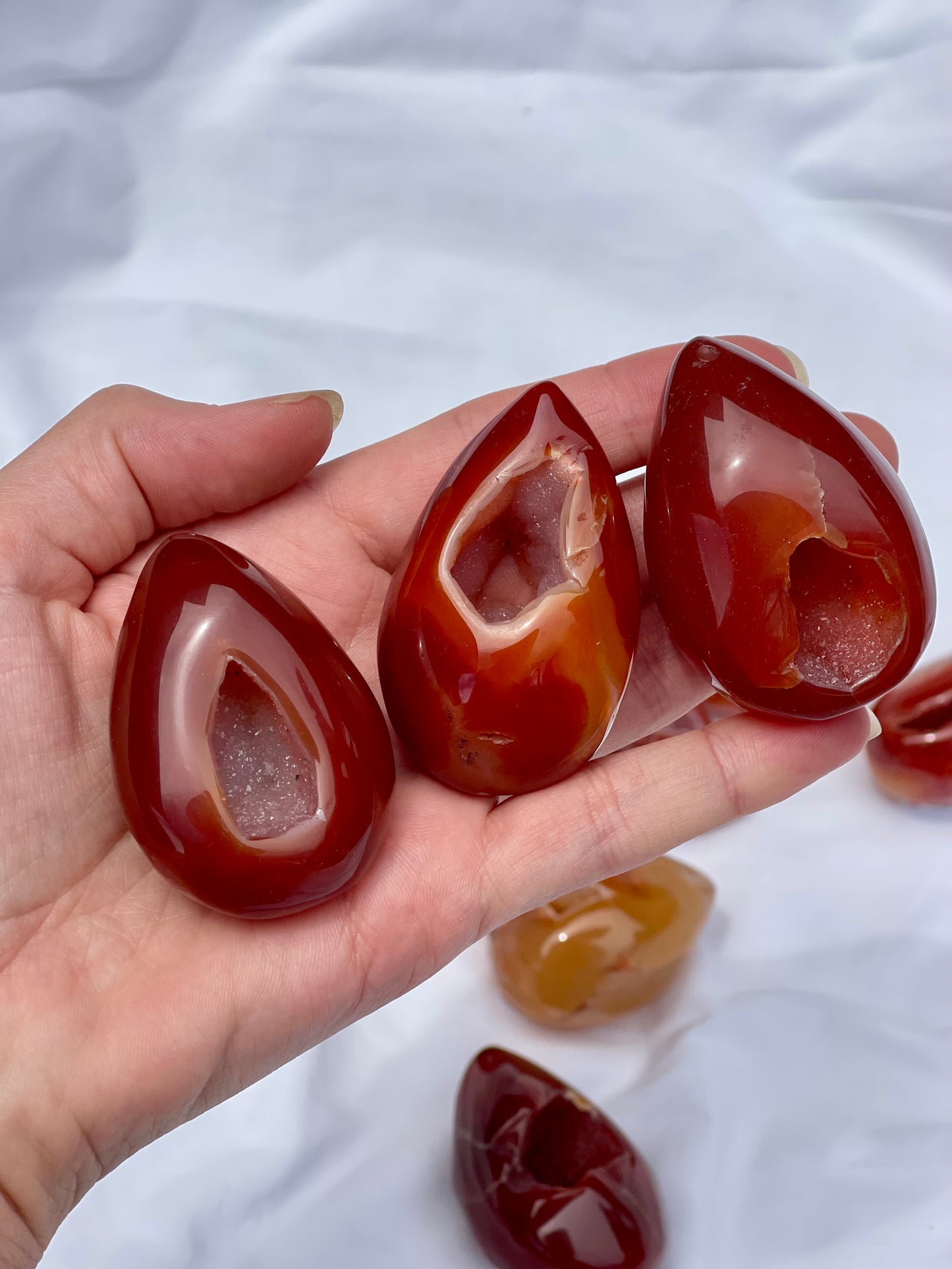 Carnelian Druzy Flame