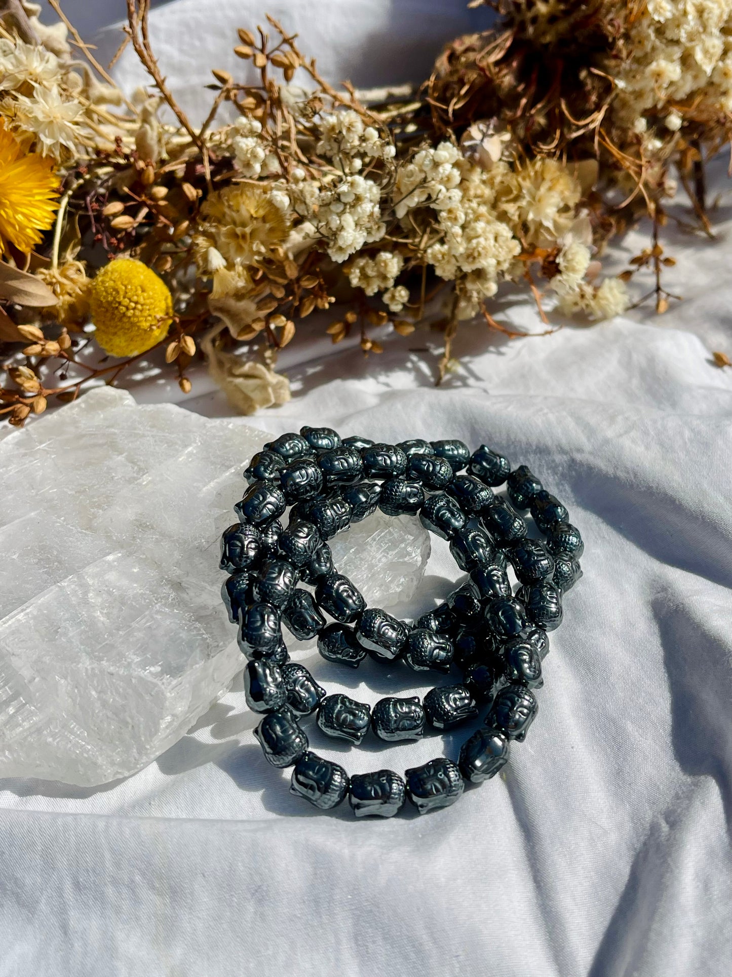Hematite Buddha Bracelet