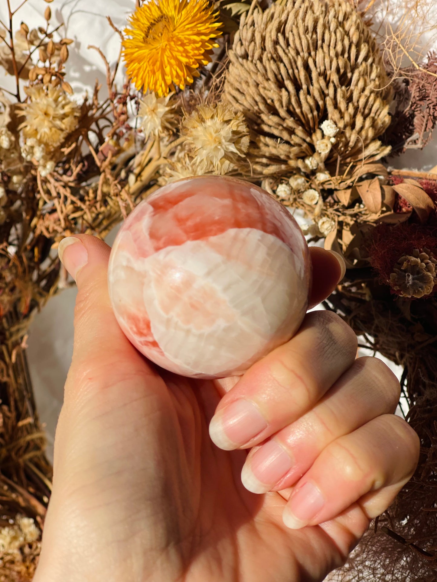 Rainbow Calcite Sphere