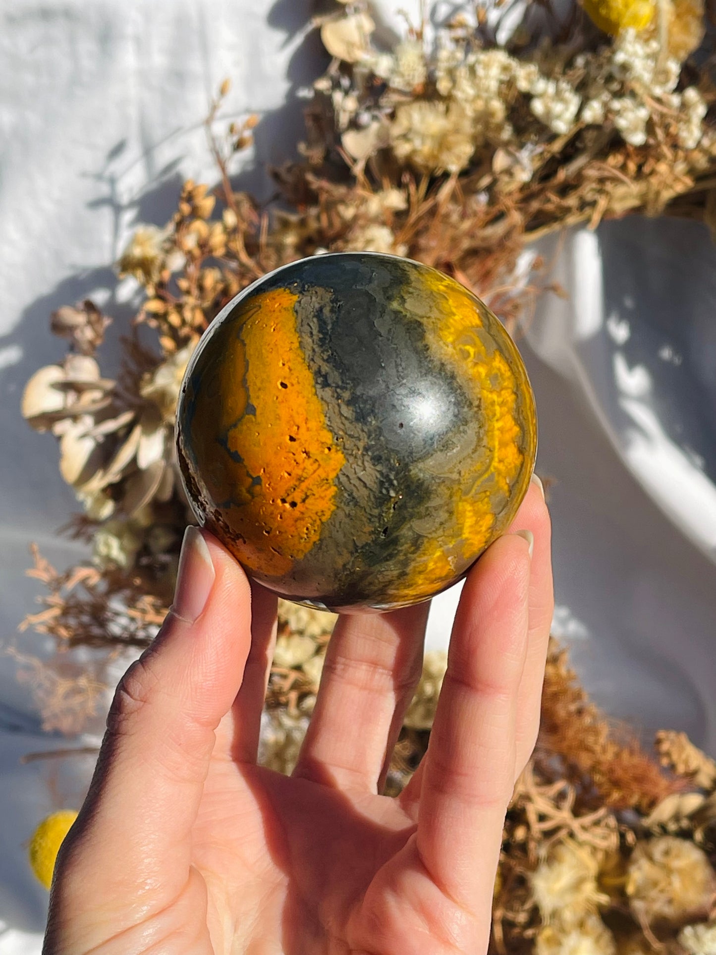 Bumble Bee Jasper Sphere