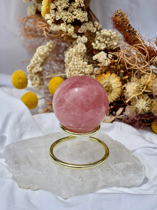 Star Rose Quartz Sphere