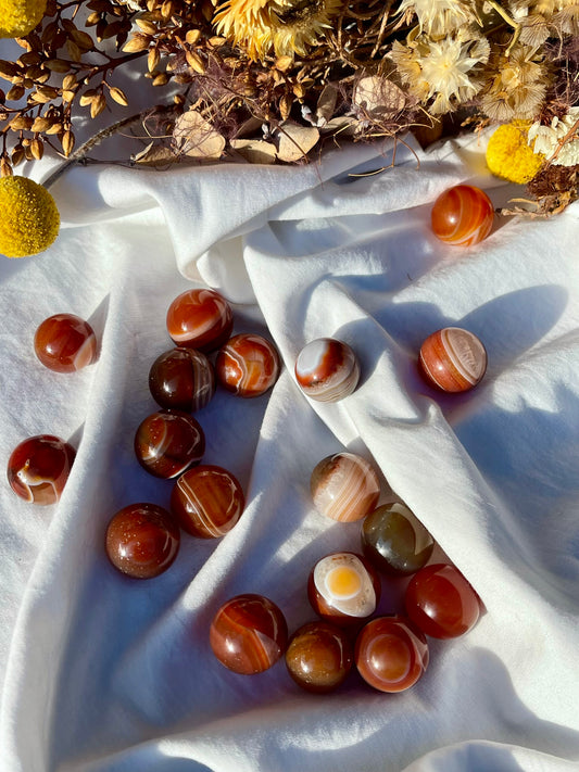 Striped Carnelian Mini Sphere