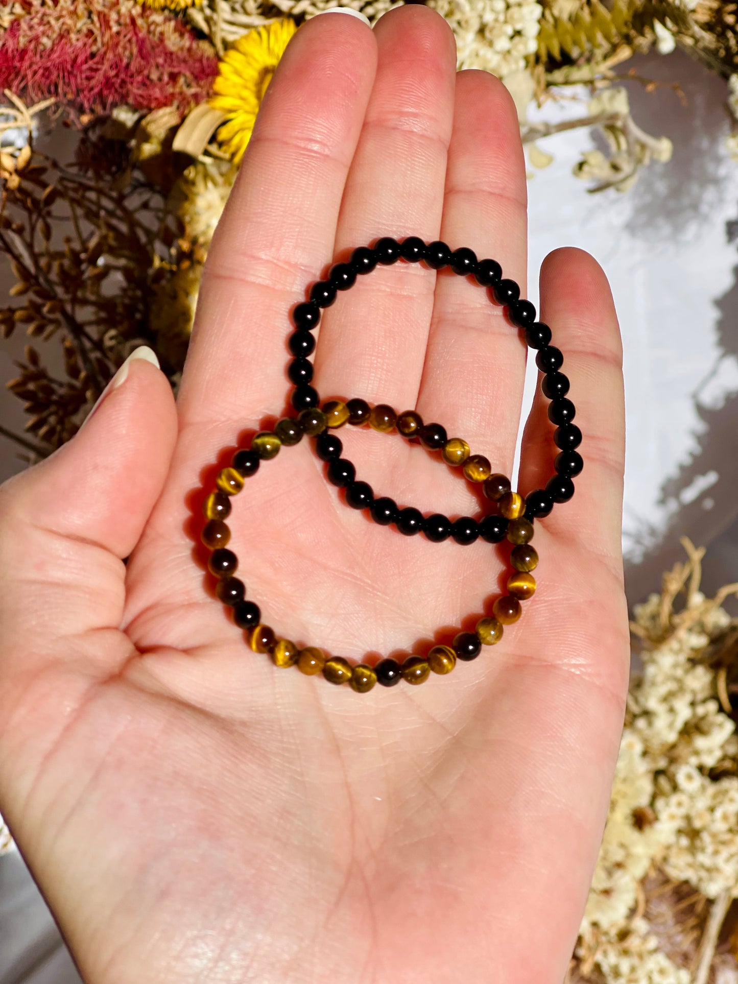 Kids Bracelet Set | Obsidian & Tiger Eye