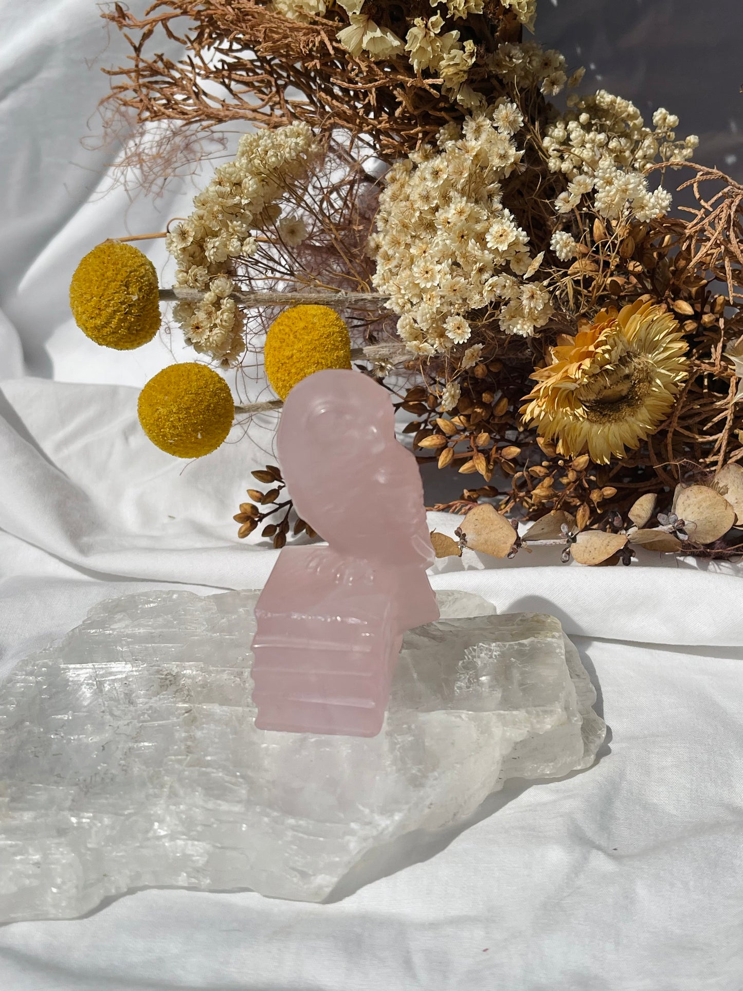 Rose Quartz Owl