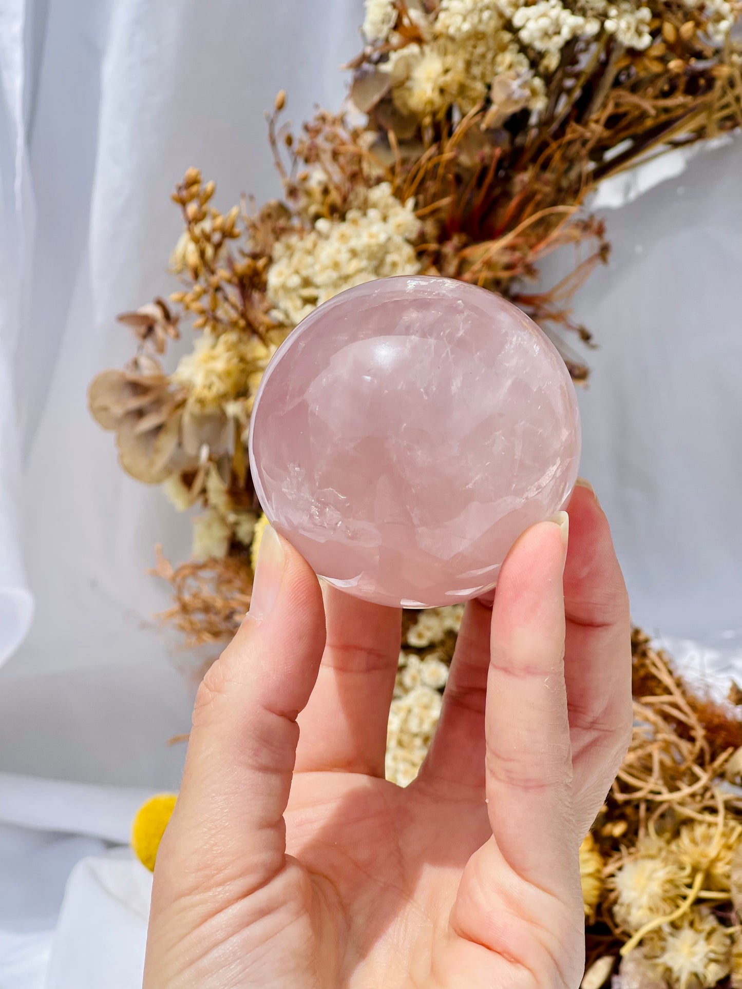 Star Rose Quartz Sphere