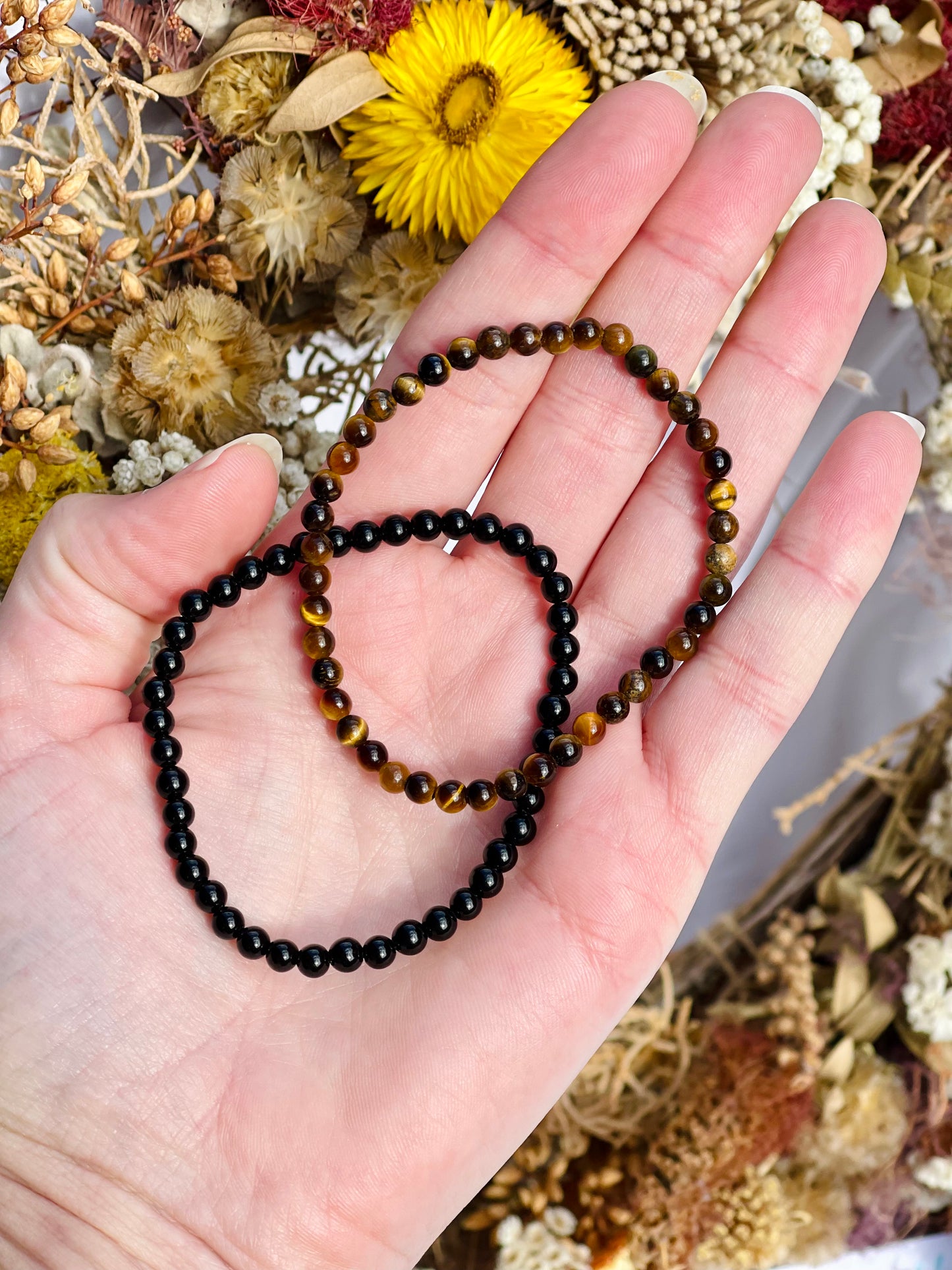 Bracelet Set | Obsidian & Tiger Eye