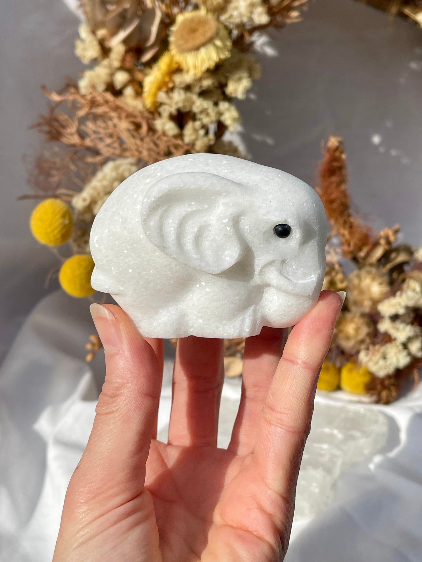 White Jade Elephant