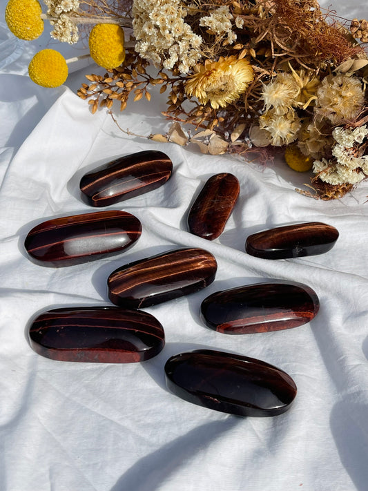 Red Tiger Eye Palmstone | Large