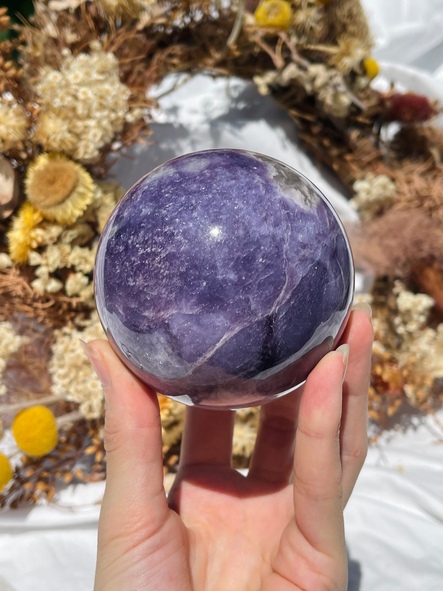Lepidolite Sphere