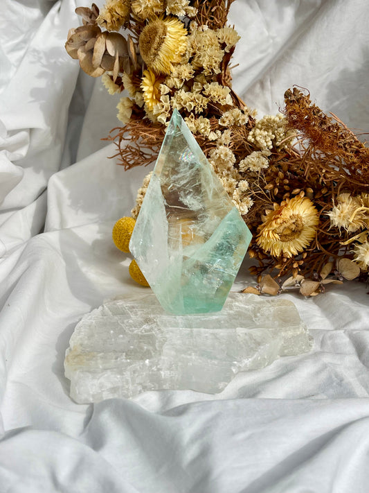 Green Fluorite Diamond Point