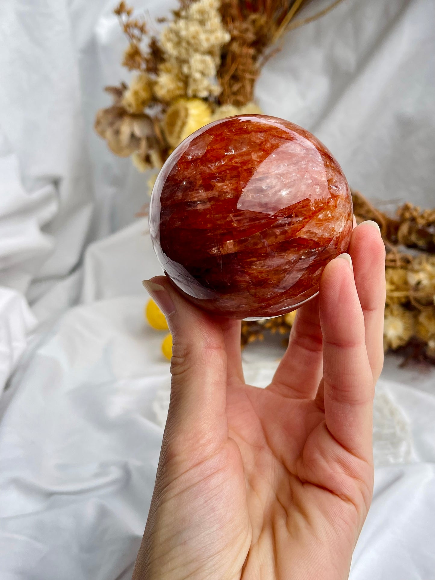 Fire Quartz Sphere