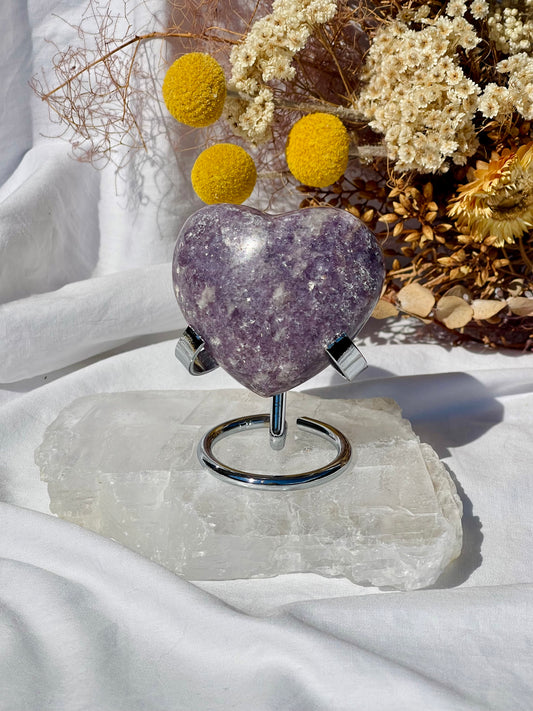 Lepidolite Heart