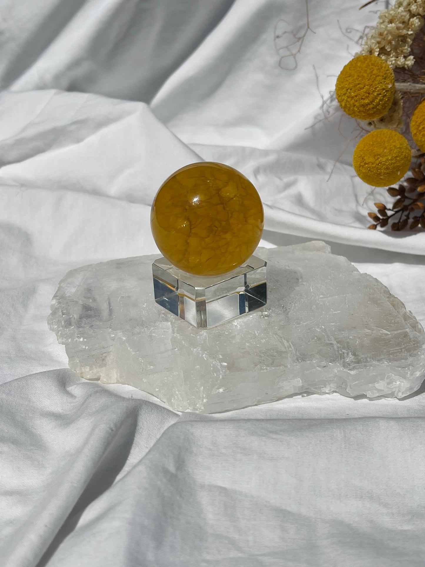 Yellow Fluorite Sphere #1