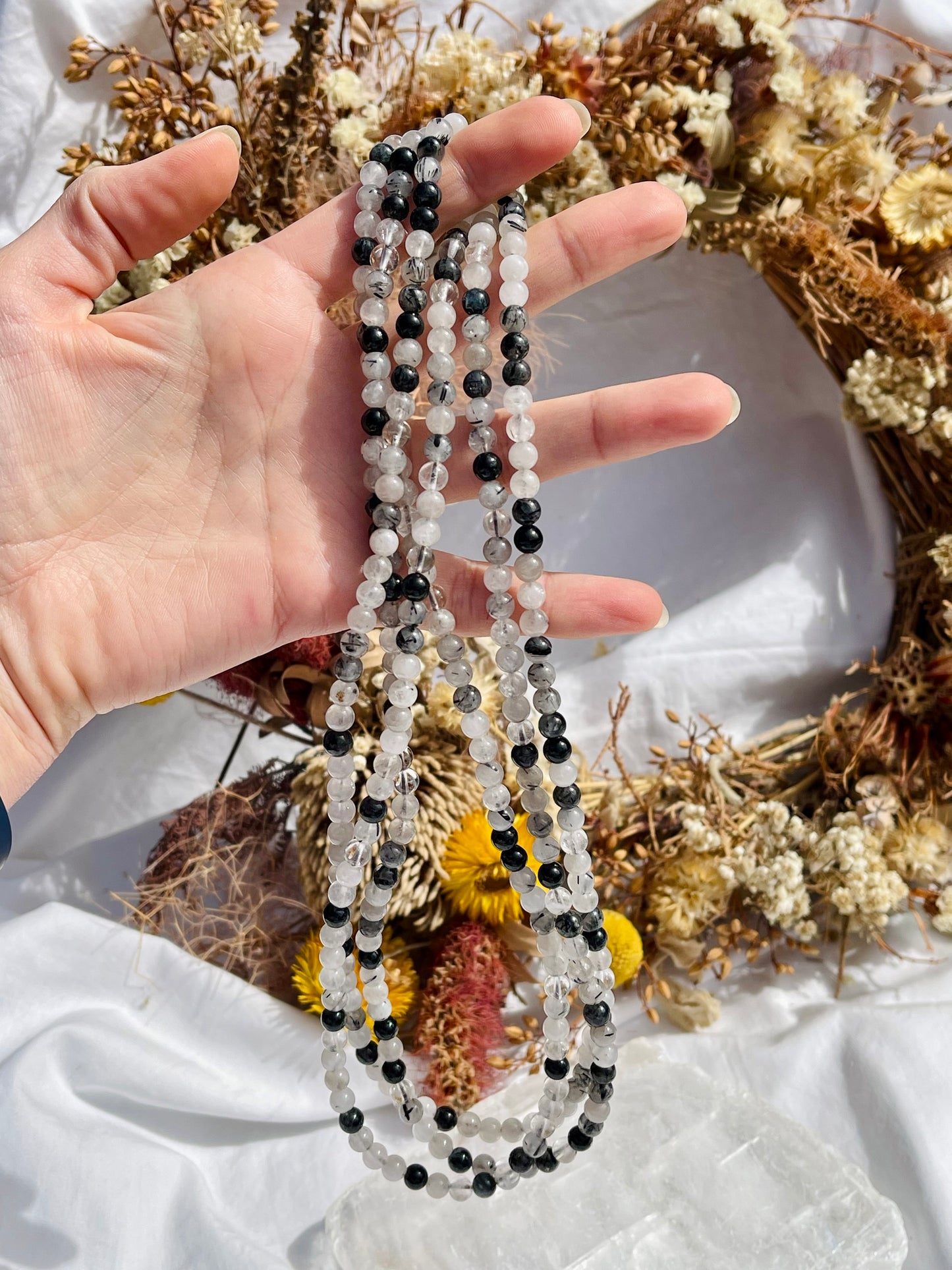 Tourmalated Quartz Wrap Bracelet