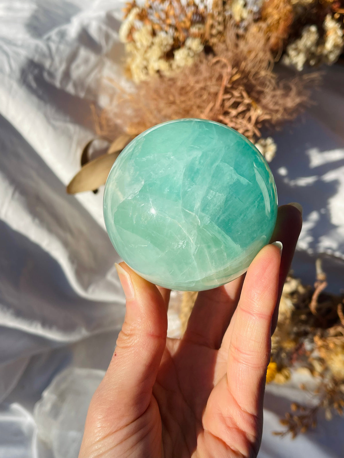 Green Fluorite Sphere