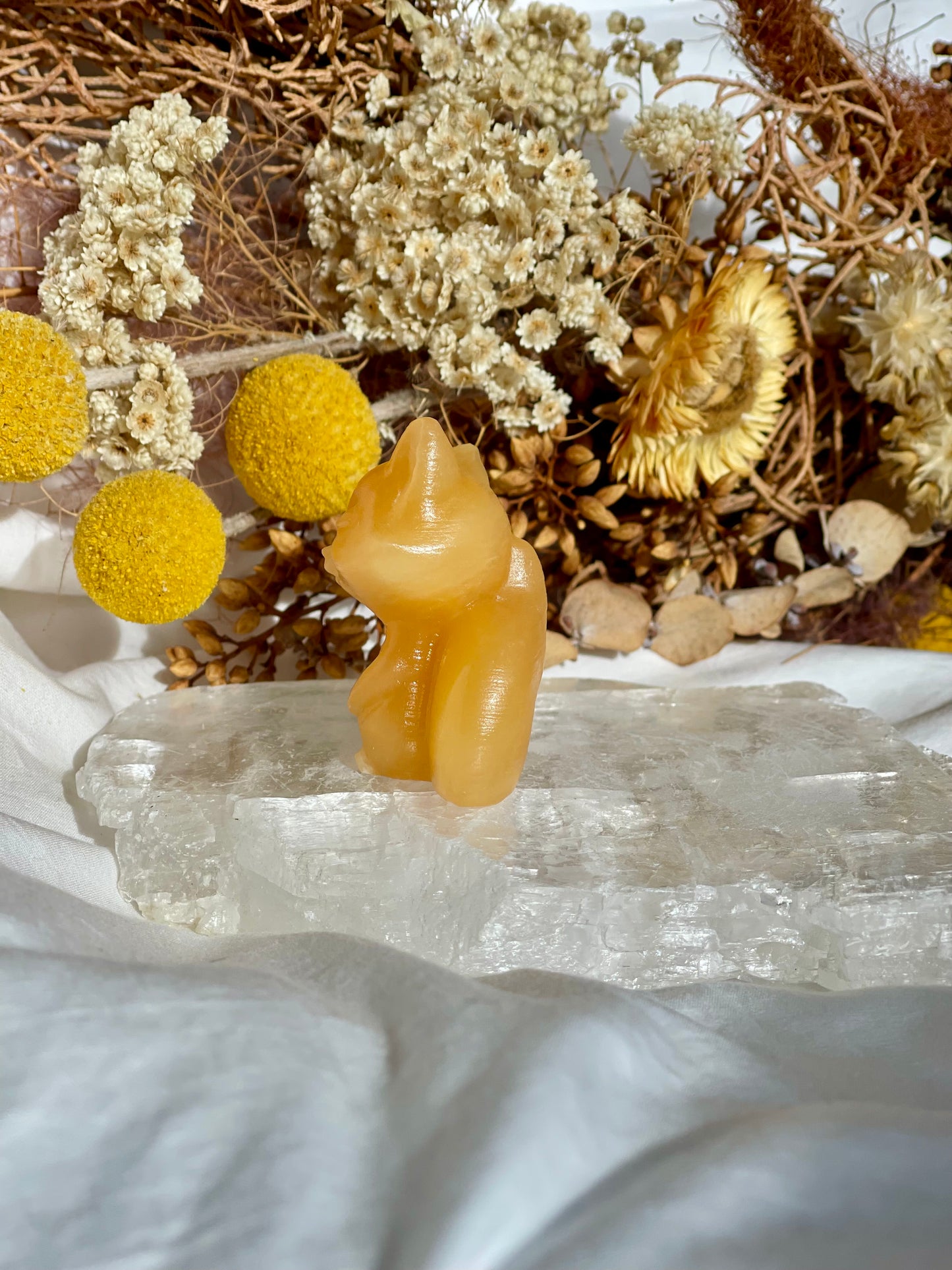 Orange Calcite Fox