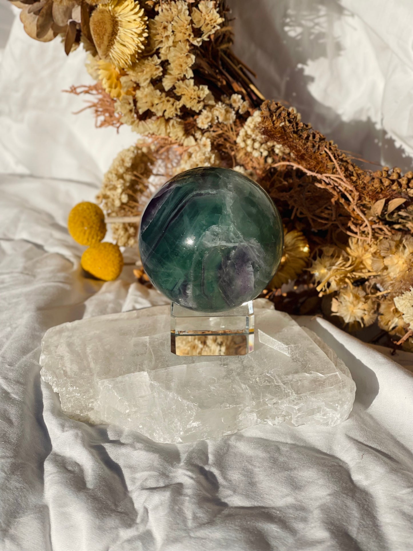 Rainbow Fluorite Sphere