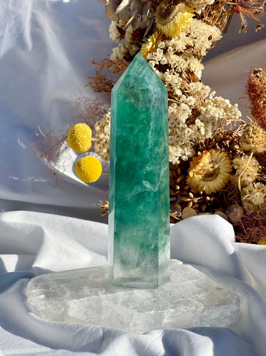 Green Fluorite Point