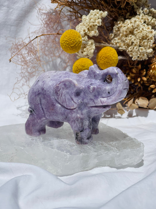 Lepidolite Elephant