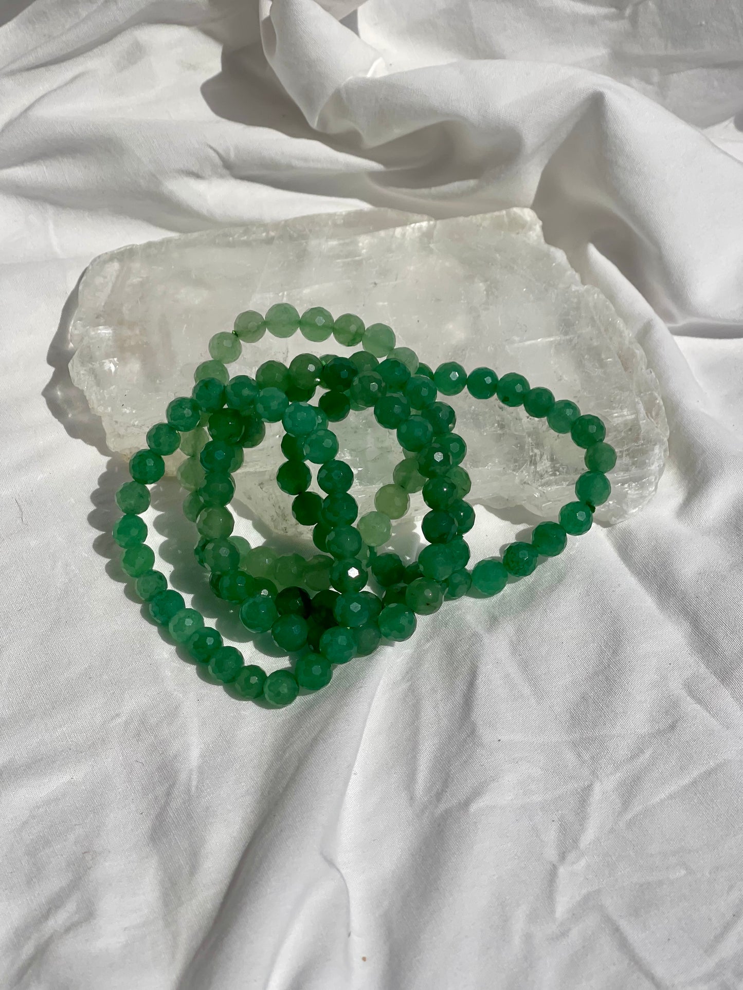 Green Aventurine Facet Bracelet