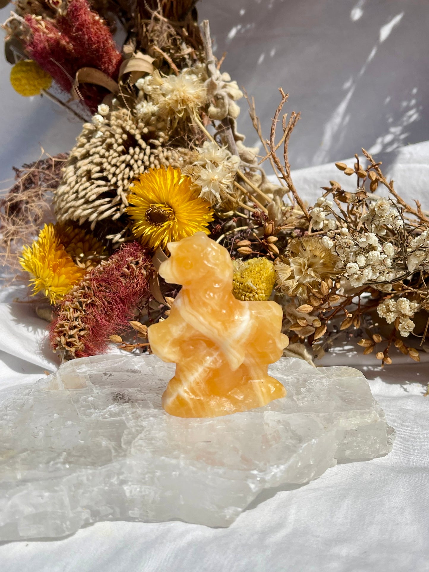 Orange Calcite Horse