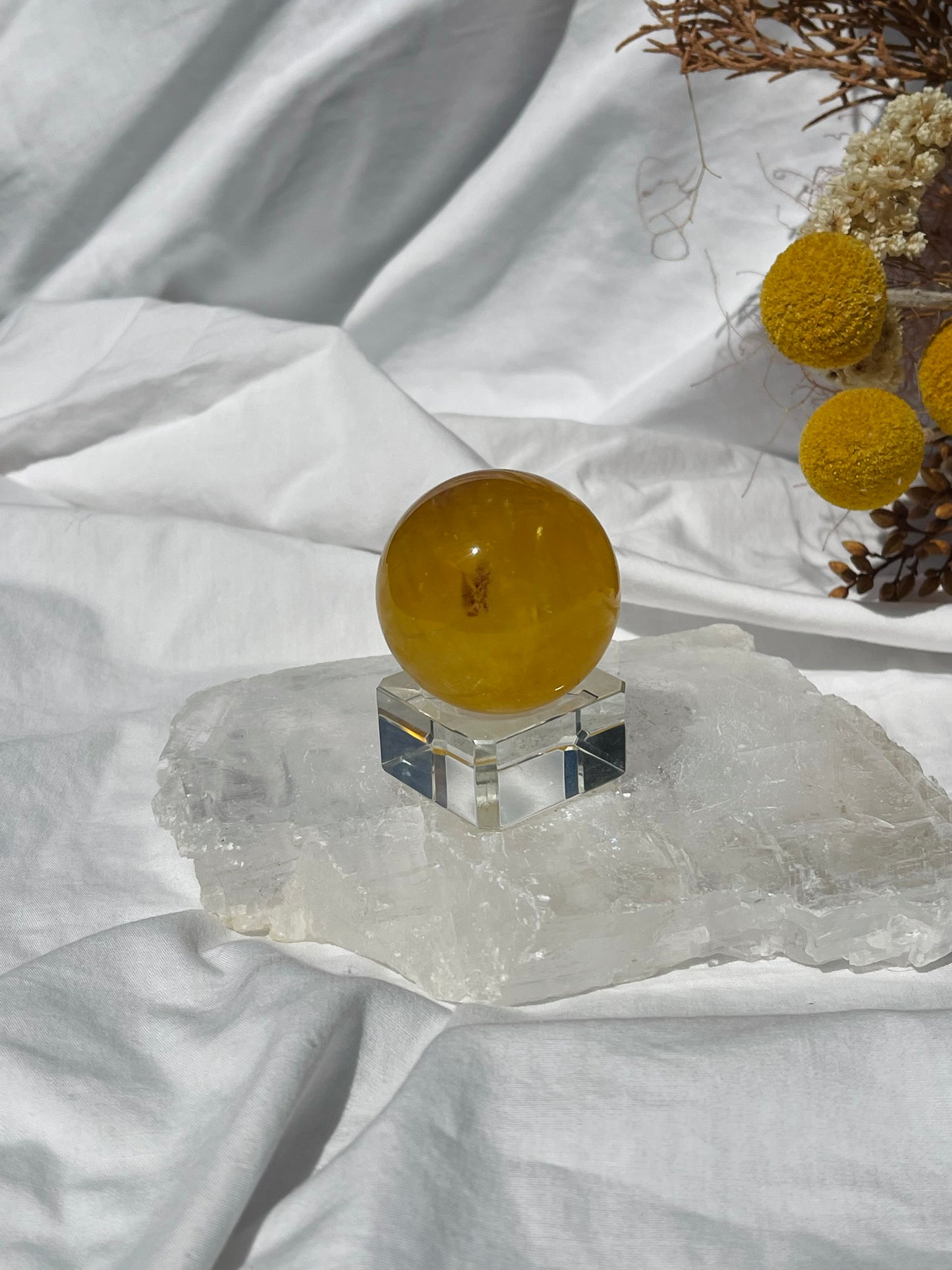 Yellow Fluorite Sphere #1