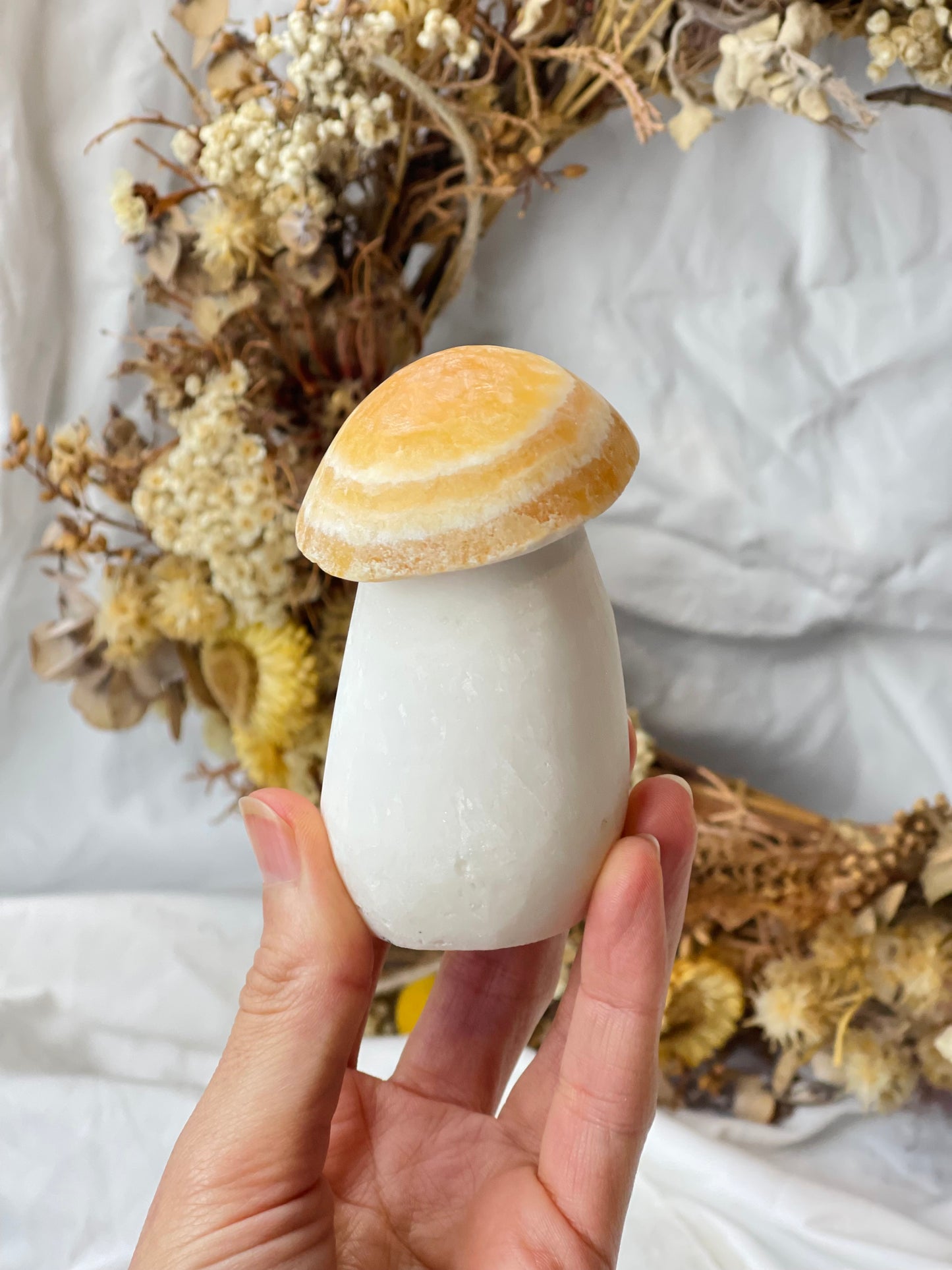 Orange Calcite Mushroom #3