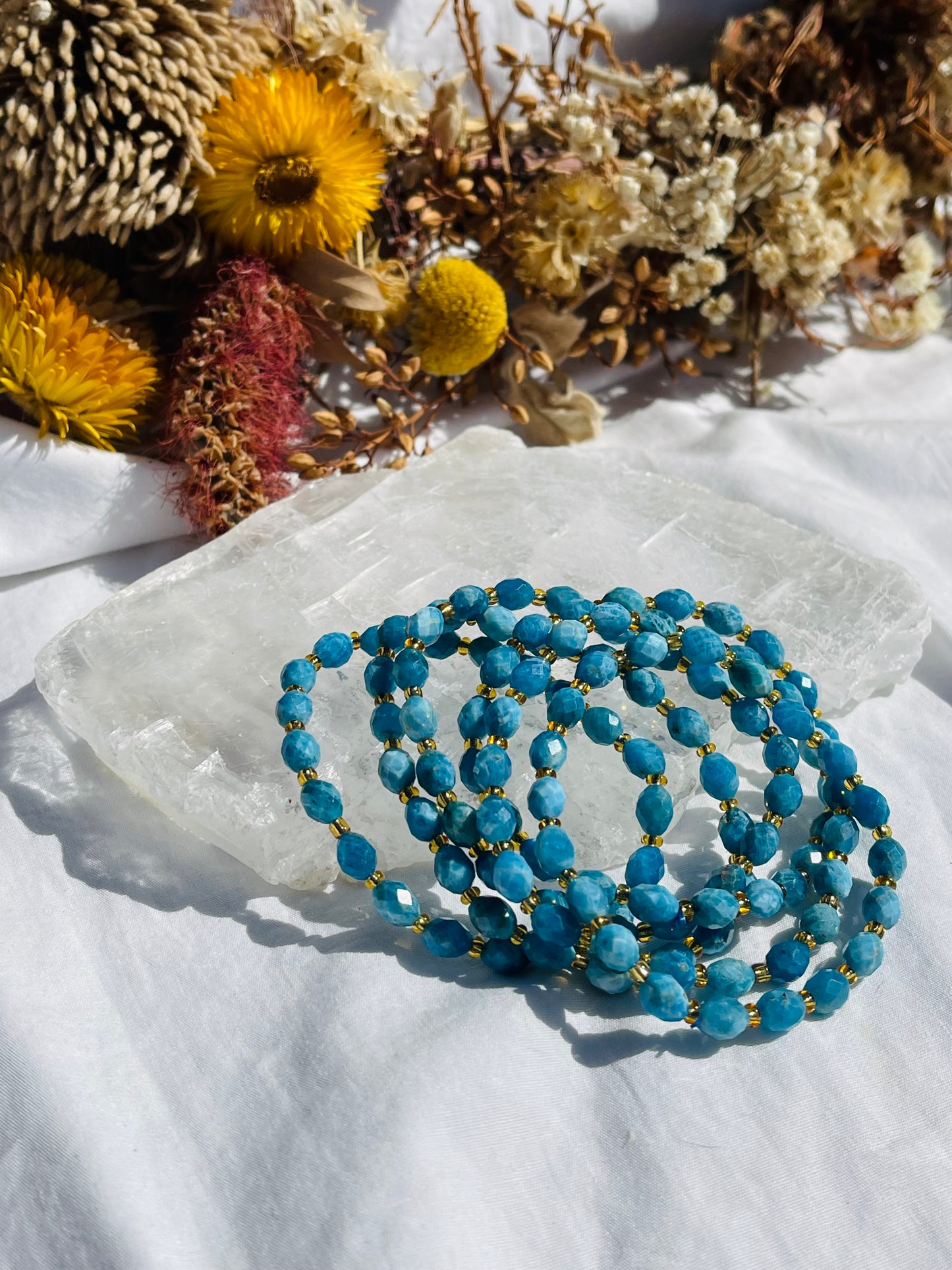 Apatite Faceted Bracelet