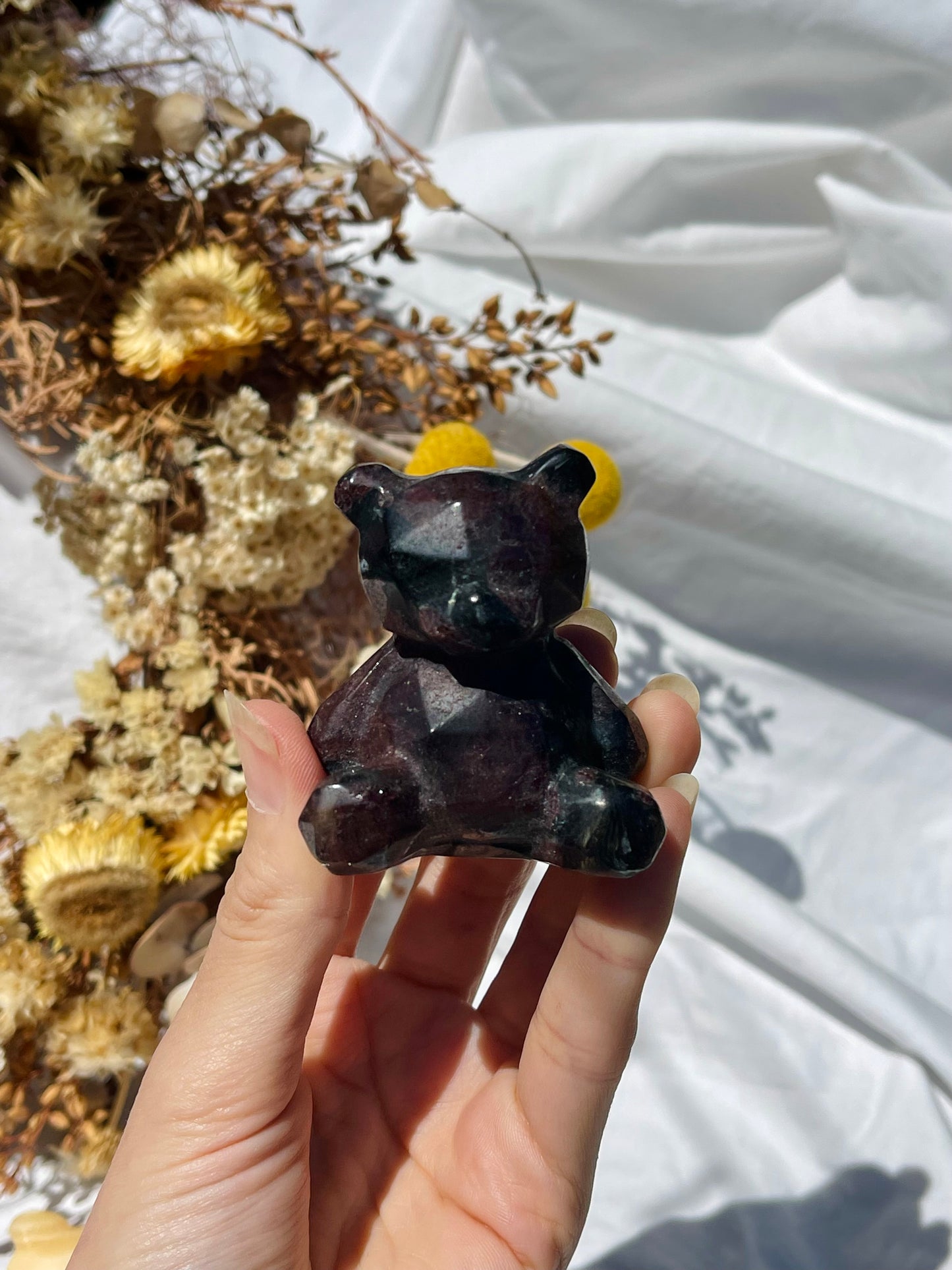 Garnet Astrophyllite Bear