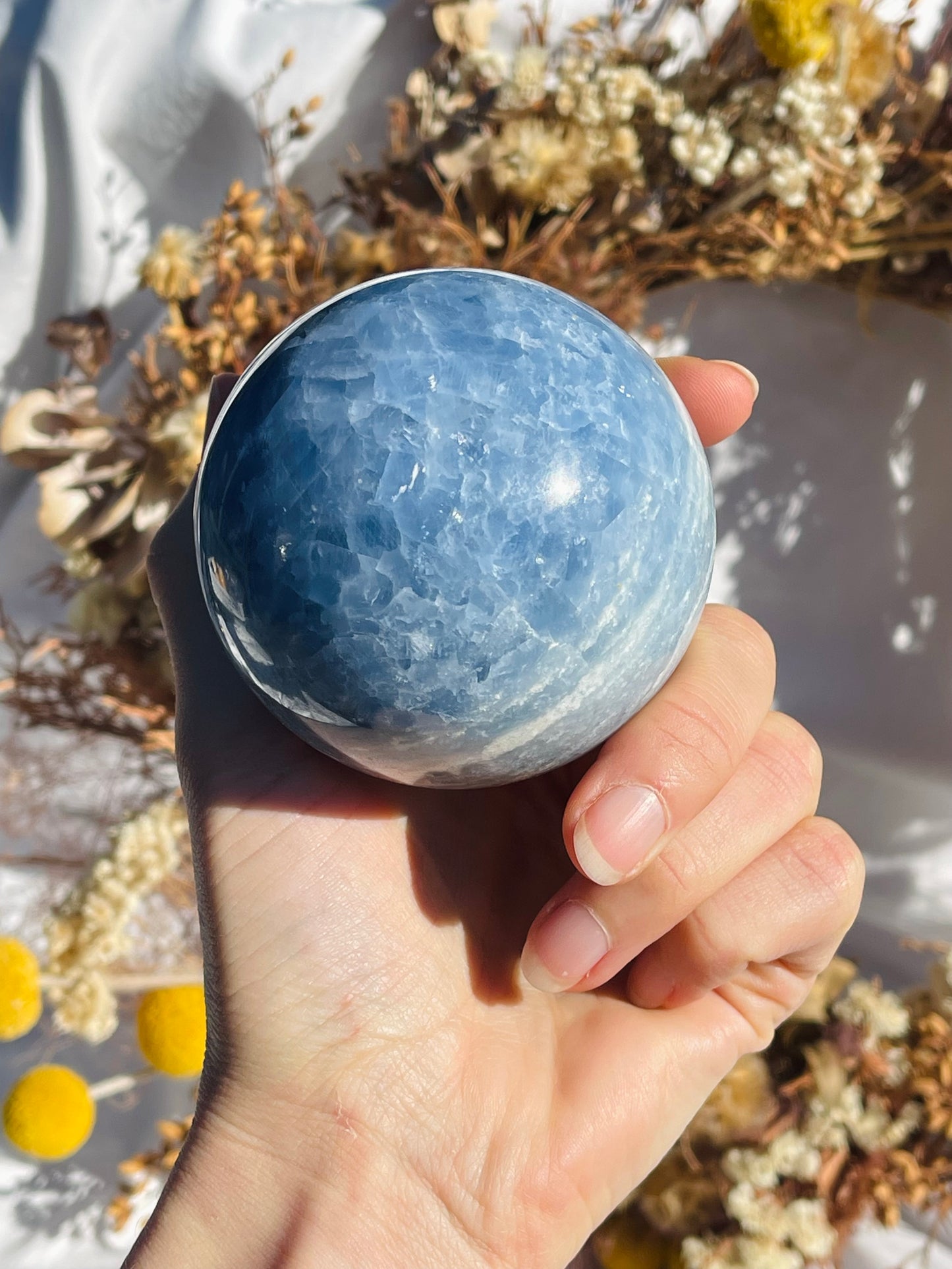 Blue Calcite Sphere