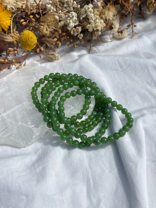 Green Jade Bracelet | 6mm