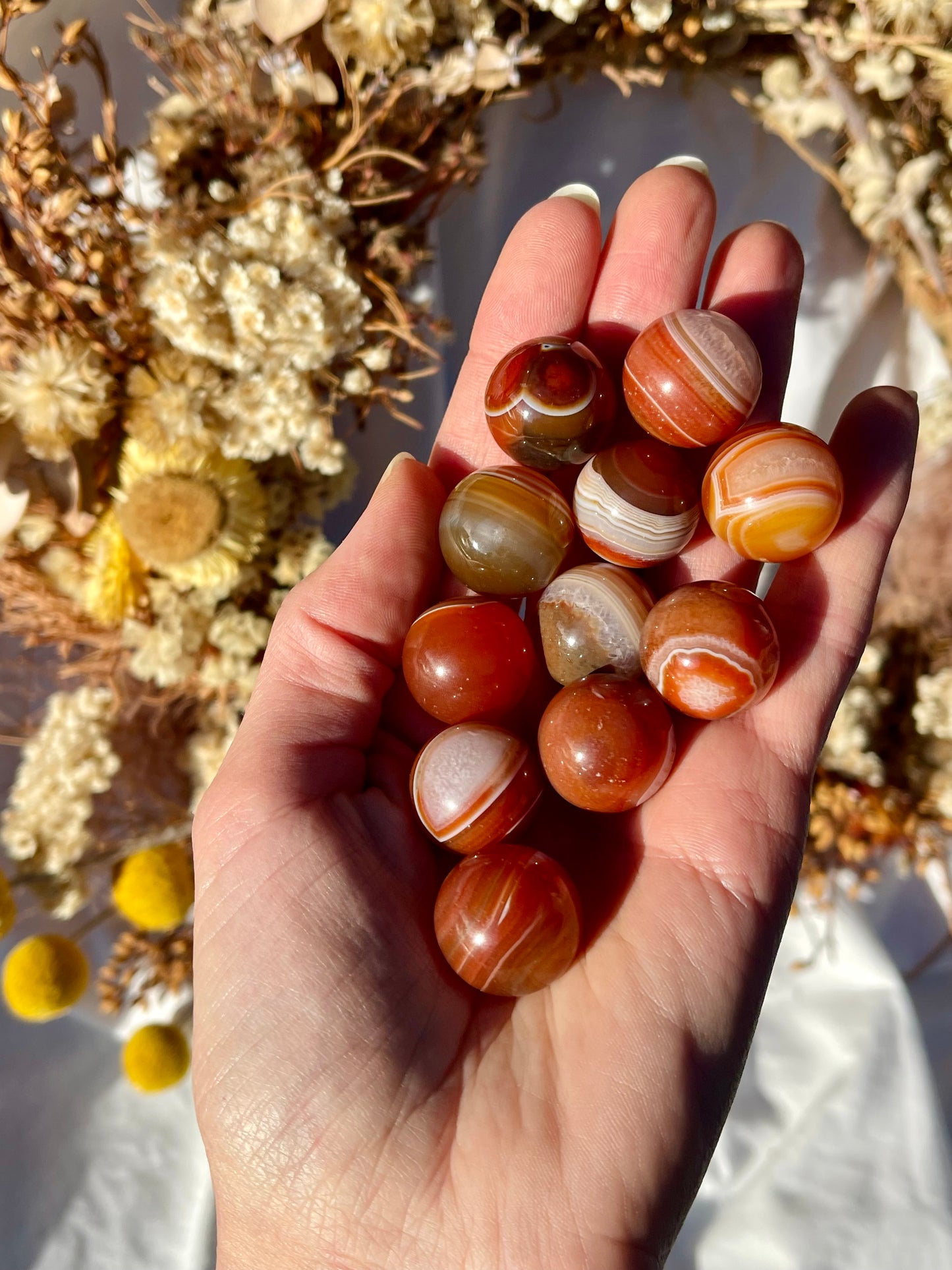 Striped Carnelian Mini Sphere