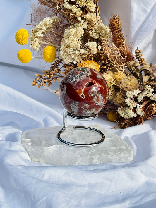 Red Moss Agate Sphere #1