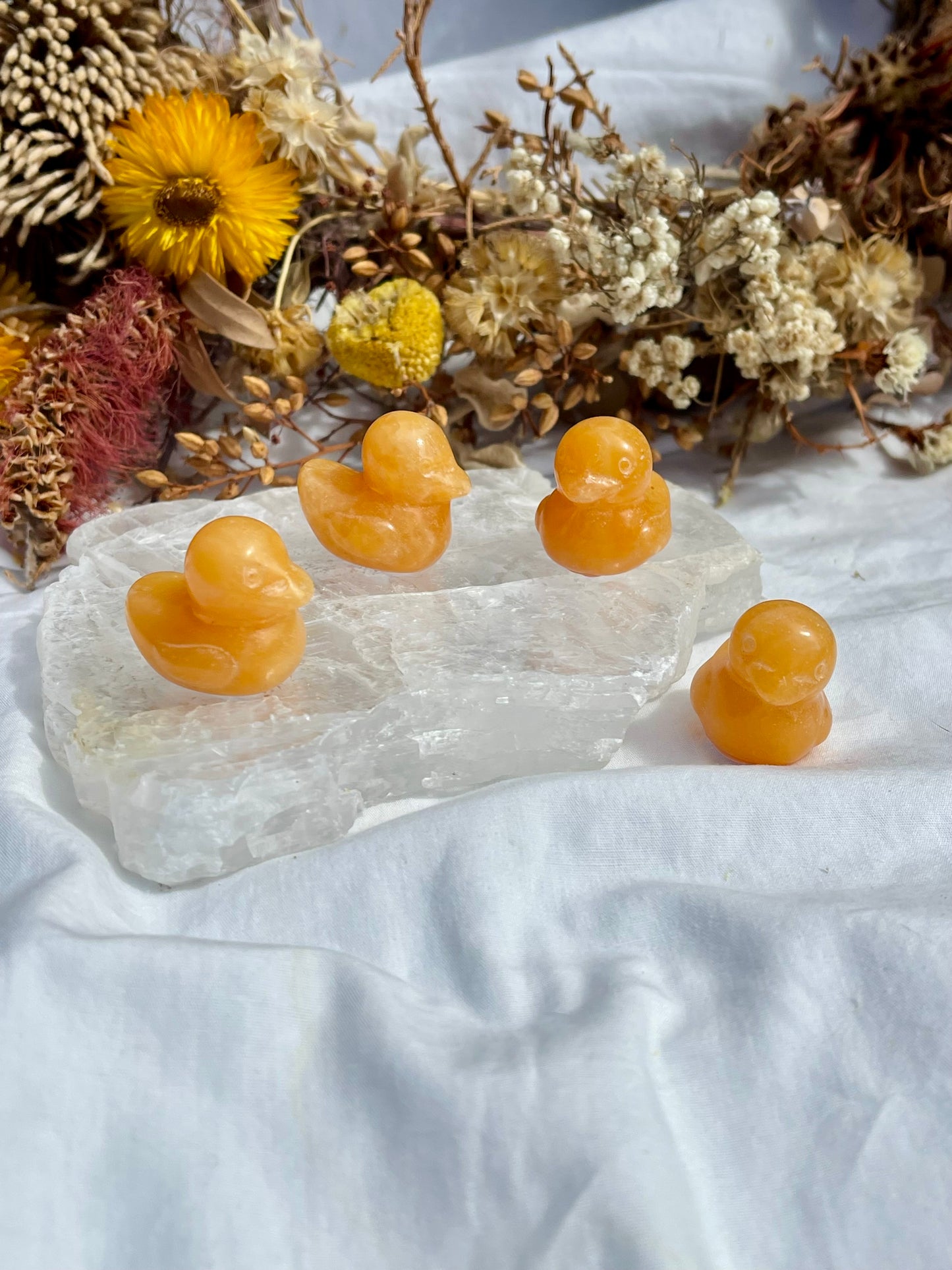 Orange Calcite Mini Duck