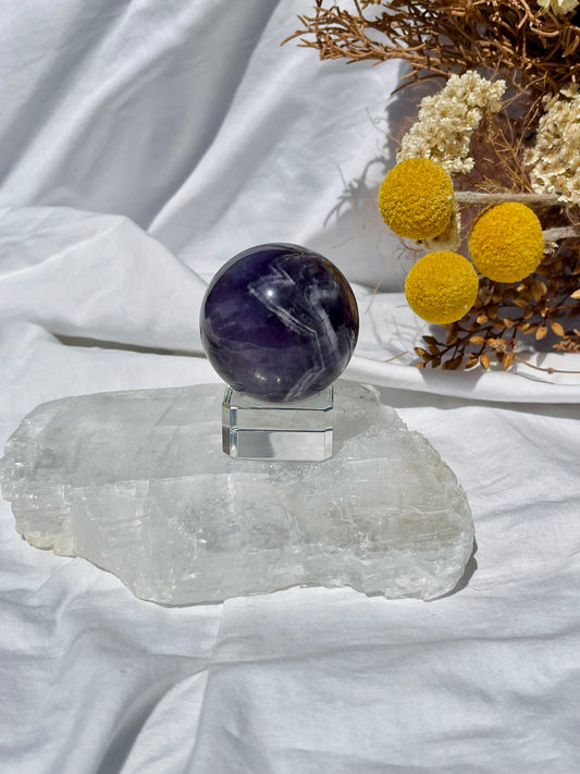 Chevron Amethyst Sphere