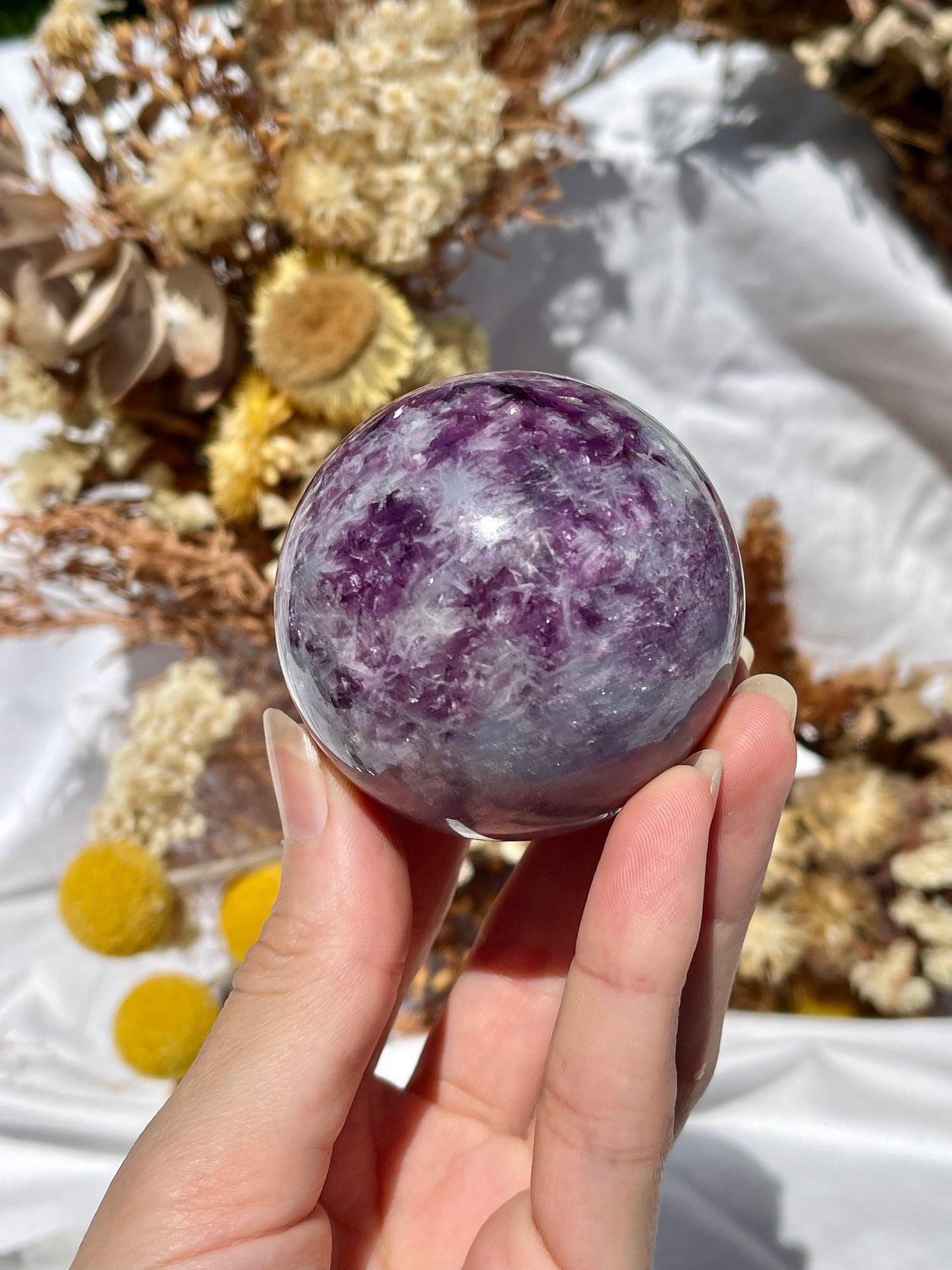 Lepidolite Sphere