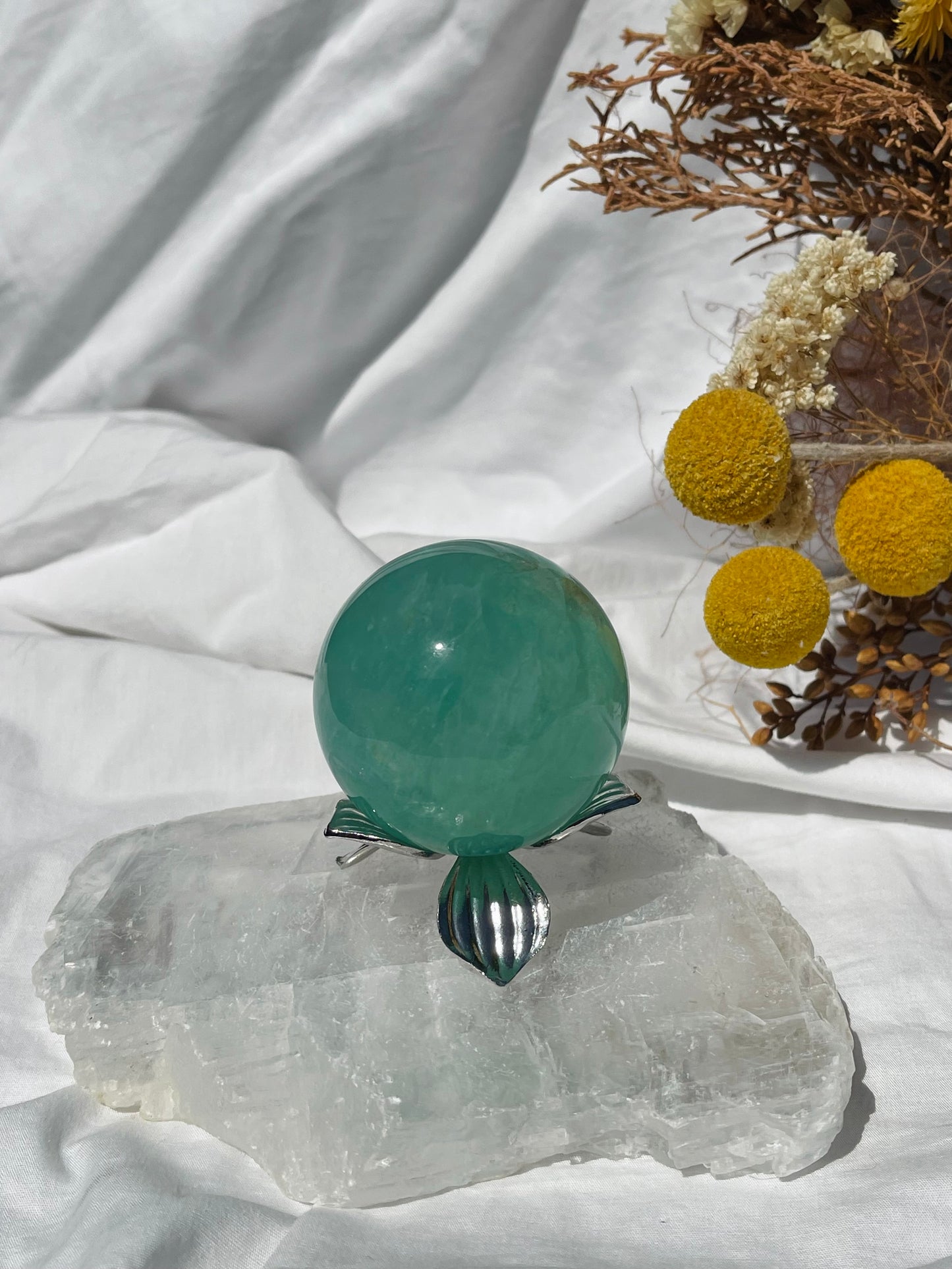 Green Fluorite Sphere #3