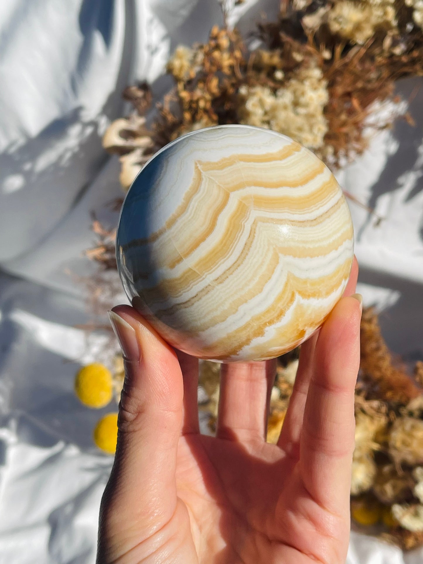 Orange Calcite Sphere