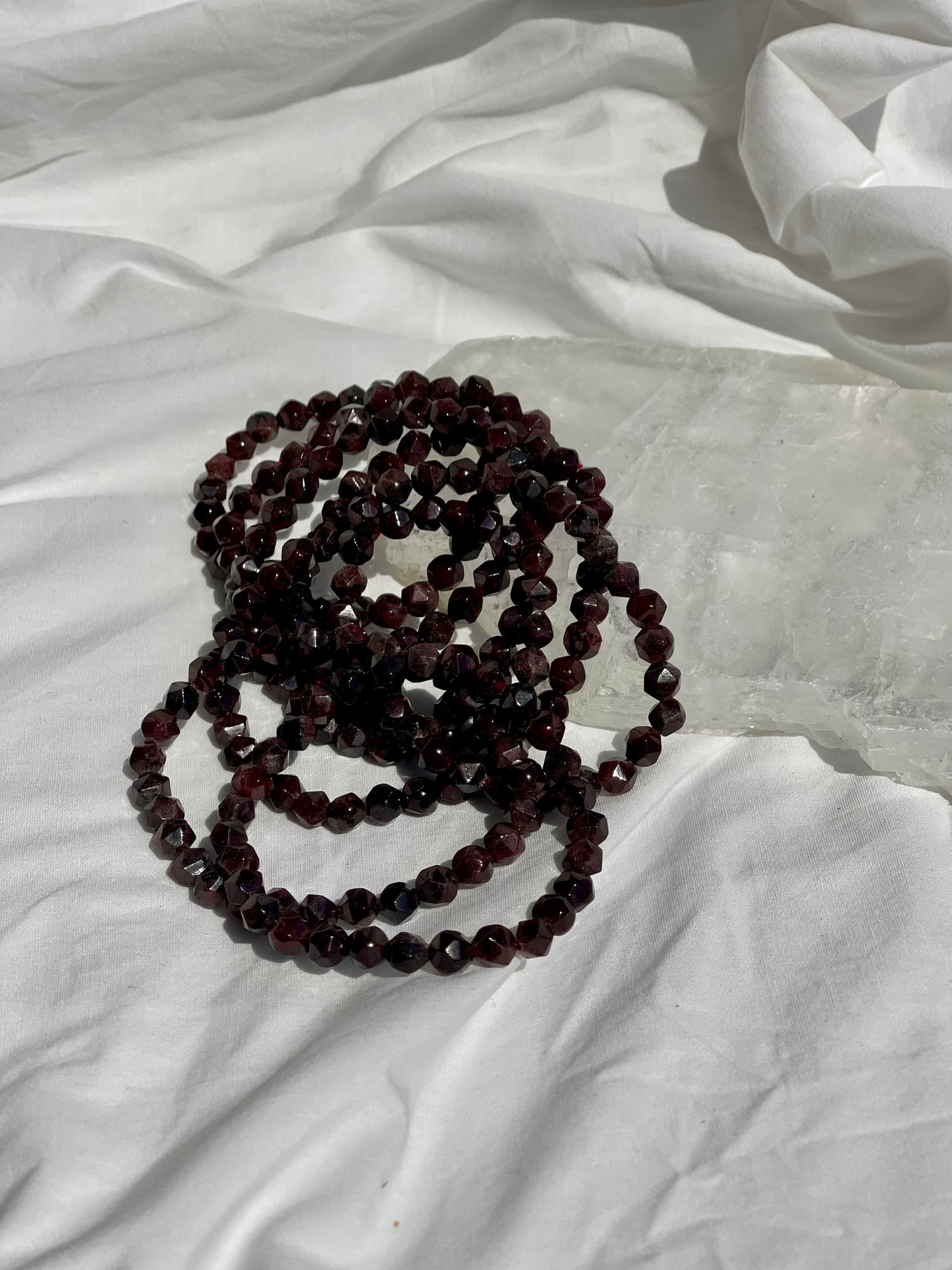 Garnet Facet Bracelet