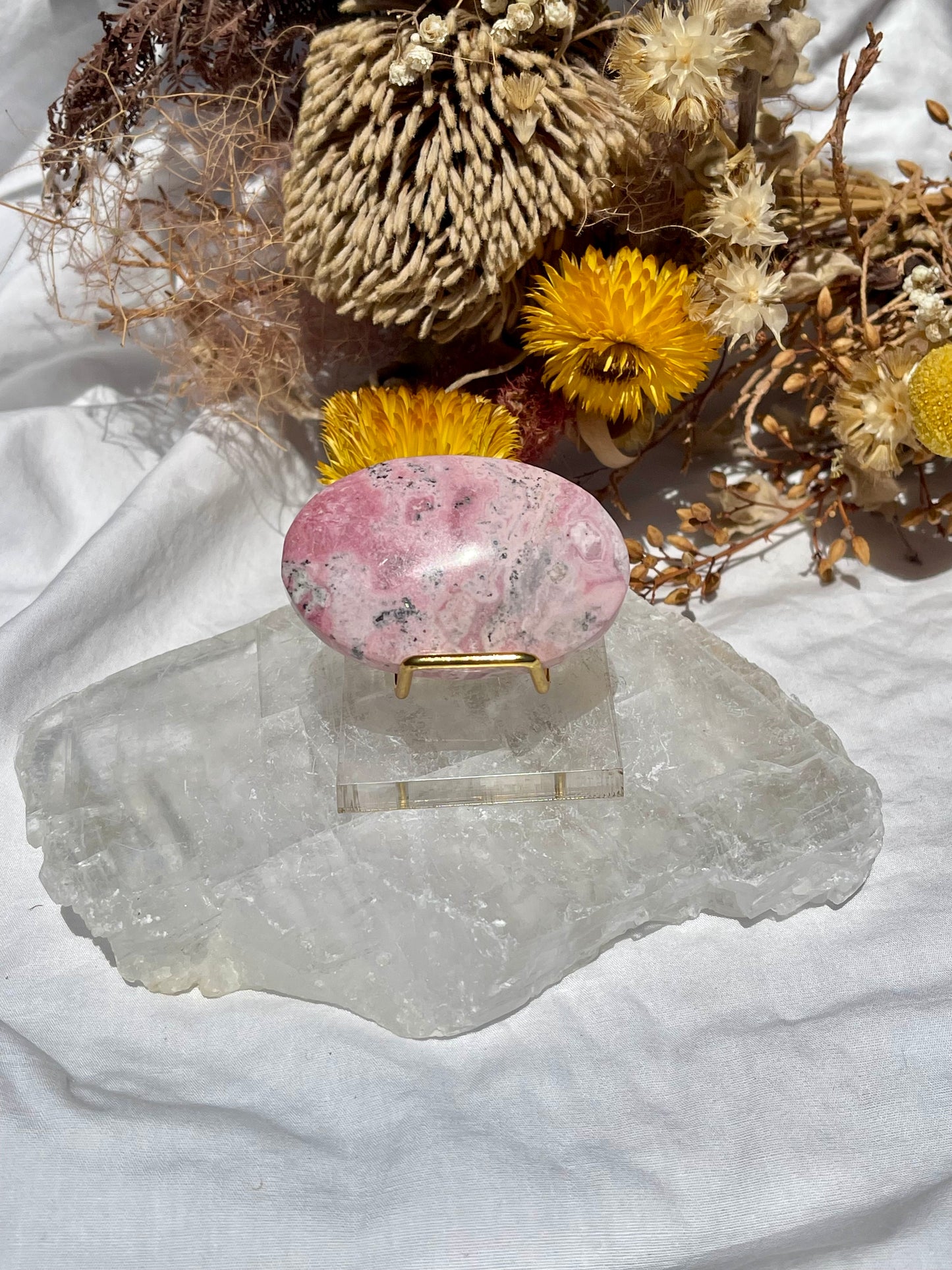 Peruvian Rhodonite Palm Stone #1